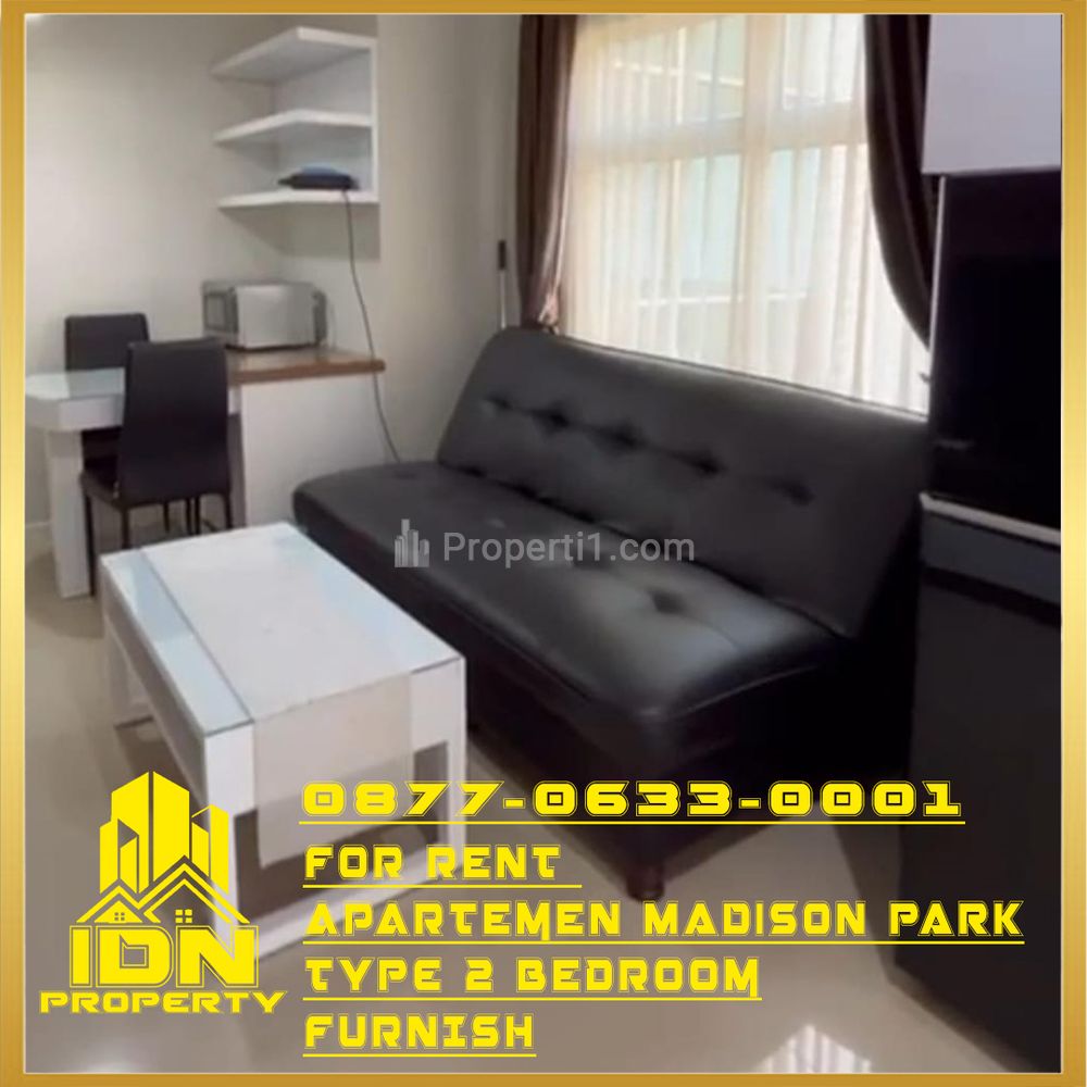 Sewa Apartemen Madison Park Type 2 Bedroom Furnish Rapi Bagus