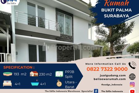 Jual Rumah Baru Gress 2 Lantai di Bukit Palma Surabaya