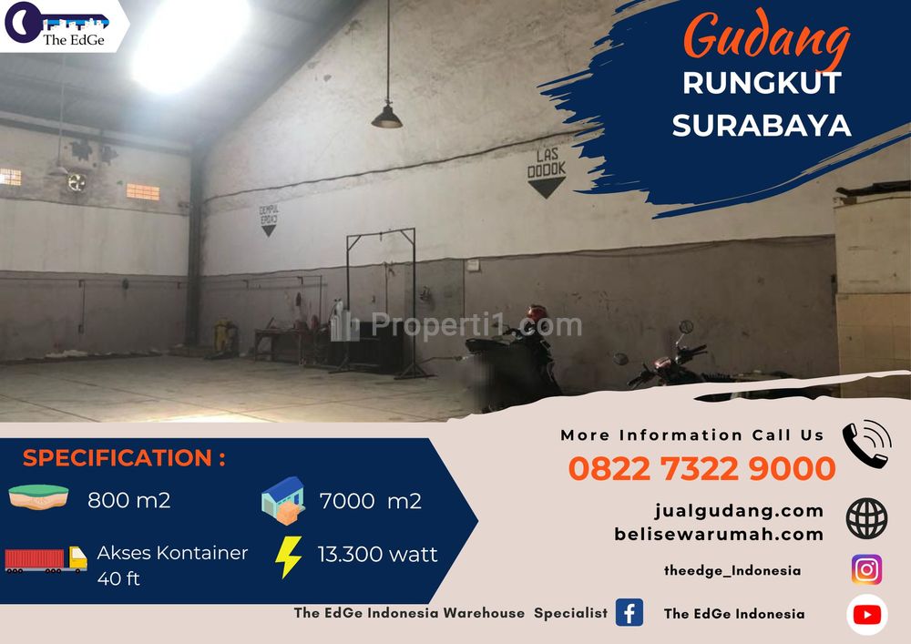Sewa Gudang Rungkut Tengah Kota Surabaya - The EdGe