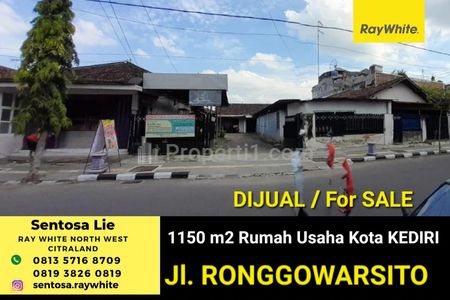 Jual Rumah Komersial Usaha Kota Kediri di Jalan Ronggowarsito - Garasi Carport 30 Mobil Cocok Buat Segala Usaha, dekat Doho - Pusat Kota