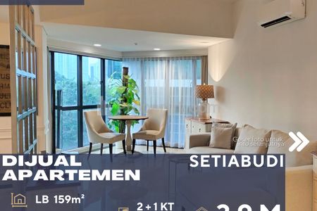 Dijual Cepat Apartemen Setiabudi 2+1 BR Furnished di Setiabudi Jakarta Selatan