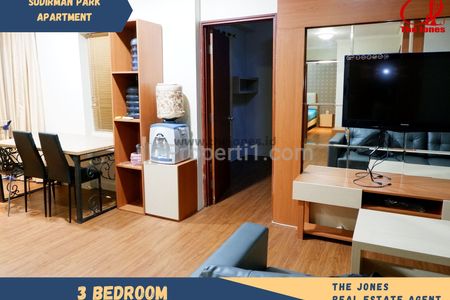 Sewa Apartemen Sudirman Park 3 BR Fully Furnished, Dekat Citywalk Sudirman, LSPR, Gedung Sahid Sudirman Center, dan Stasiun MRT Setiabudi