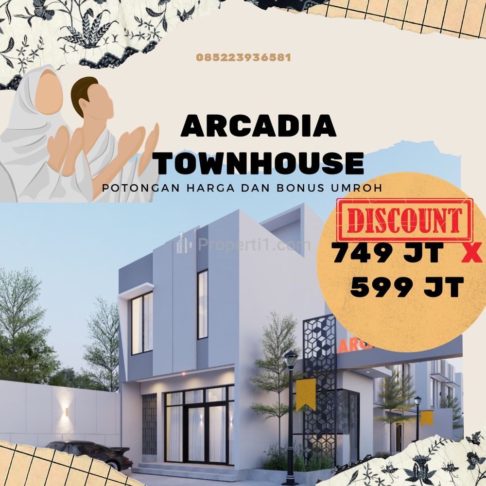 Dijual Rumah Mewah Arcadia Townhouse Bandung Barat, 599 Juta All In, Bonus Umroh!