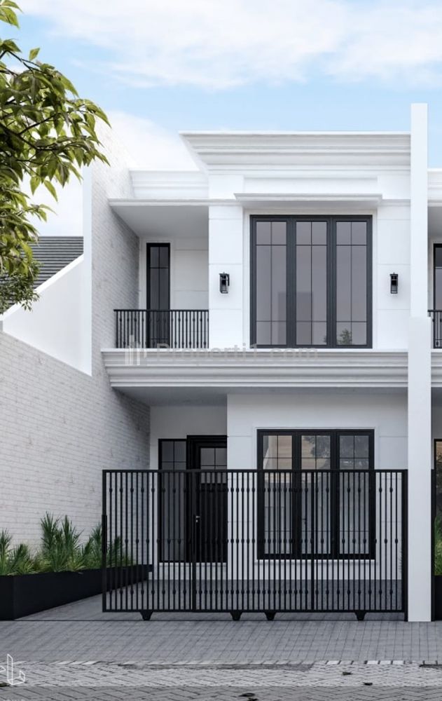 Jual Rumah Baru Manyar Jaya Modern Minimalis Ruang Keluarga dan Dapur Menghadap Taman Dekat Semolowaru dan MERR Surabaya Timur
