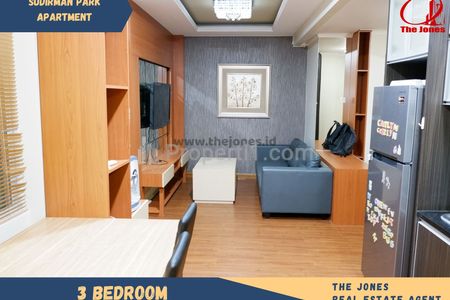 Sewa Apartemen Sudirman Park 3 Bedroom Fully Furnished, Dekat Citywalk Sudirman, LSPR, Gedung Sahid Sudirman Center, dan Stasiun MRT Setiabudi