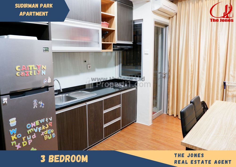 Sewa Apartemen Sudirman Park 3 Bedroom Fully Furnished, Dekat Citywalk Sudirman, LSPR, Gedung Sahid Sudirman Center, dan Stasiun MRT Setiabudi
