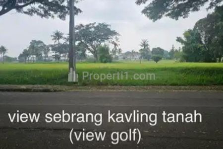 Dijual Tanah Luas 830 m² View Lapangan Golf Lokasi Strategis di Tangerang Banten