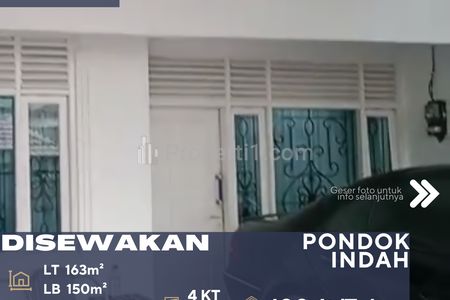 Disewakan Rumah Nyaman Siap Huni Security 24 Jam di Pondok Indah Jakarta Selatan