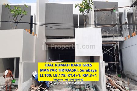 Jual Rumah Manyar Tirtoasri Modern Minimalis Service Area Terpisah dengan Water Heater Sentralisasi Dekat Pakuwon City MERR Galaxy Mall Surabaya Timur