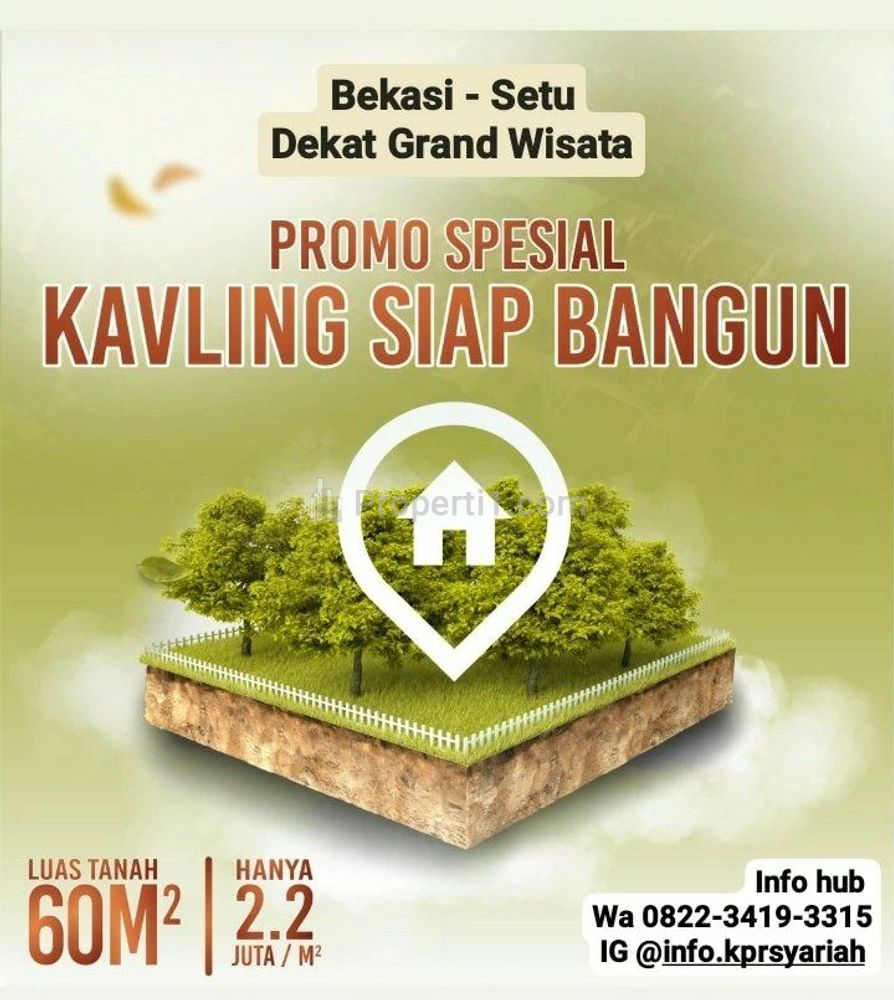 Jual Tanah Kavling Siap Bangun di Perumahan Dekat Grand Wisata Bekasi