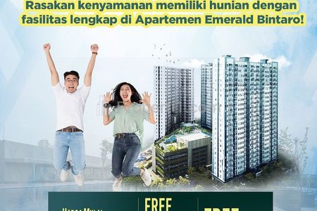 Dijual Apartemen Emerald Bintaro Siap Huni Free PPN 100%  Cicilan 2 Jtan - Studio Semi Furnished