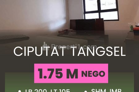 Jual Rumah Tangsel Ciputat Cirendeu 2 Lantai Dekat Stasiun MRT Lebak Bulus