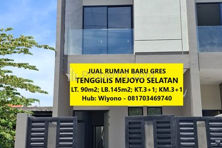 Jual Rumah Baru Gres di Tenggilis Mejoyo Selatan Dekat Kampus Ubaya Tenggilis Surabaya Timur