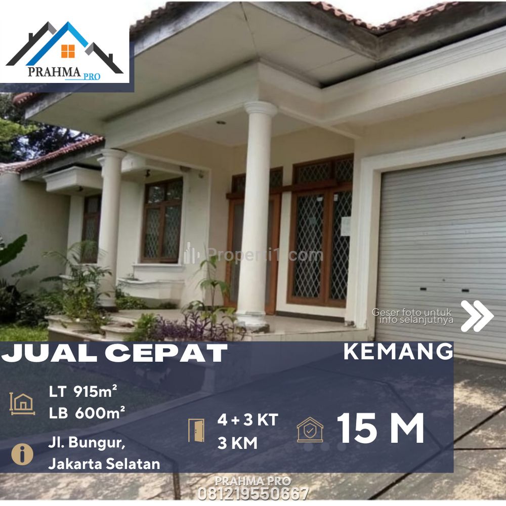 Dijual Rumah Lokasi Strategis Bebas Banjir di Daerah Kemang Jakarta Selatan