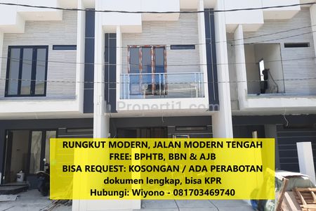 Jual Rumah Rungkut Modern Split Level Cuma 1 Menit dari Amesta Living Surabaya Timur, Free BPHTB AJB BBN, Sedia Furnished dan Unfurnished