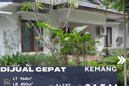 Jual Rumah Bagus Halaman Luas Dalam Komplek di Kemang Timur Jakarta Selatan