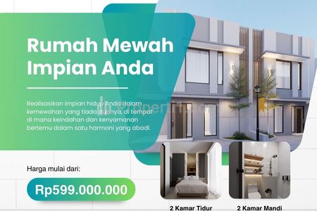 Dijual Rumah Exclusive Arcadia Townhouse, Bonus Kitchen Set & Water Heater di Cimahi Bandung Barat