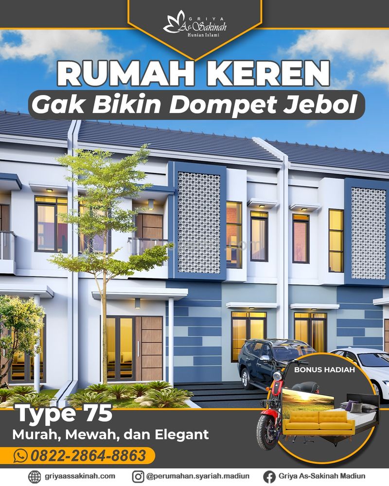 Jual Rumah Syariah Madiun 5 Menit Pabrik Gula Pagotan Legalitas Lengkap