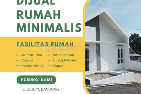 Dijual Rumah Minimalis di Cinunuk Bandung dengan Taman Depan Belakang