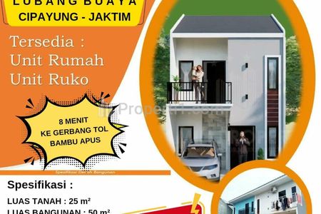 Jual Rumah 2 Lantai di Lubang Buaya, Cipayung, Jakarta Timur Dekat Tol