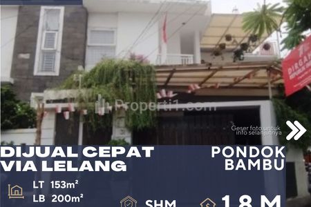 Dijual Cepat Rumah Via Lelang di Daerah Pondok Bambu Jakarta Timur