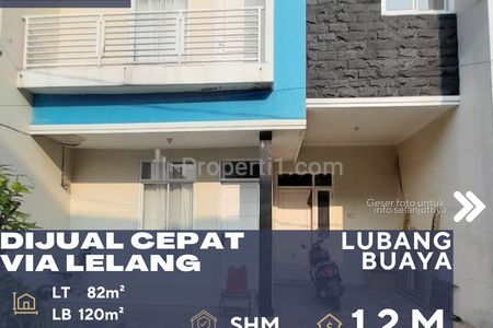 Jual Rumah Townhouse Via Lelang Lokasi Nyaman dan Strategis di Cipayung Jakarta Timur