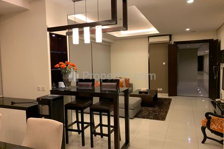 For Rent Apartment Kemang Mansion Strategic Location in South Jakarta – 2+1 Bedroom Fully Furnished