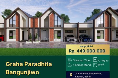 Dijual Rumah 3 Kamar Tidur Murah di Bangunjiwo, Bantul