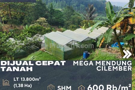 Dijual Tanah SHM Sudah Cut and Field di Mega Mendung Cilember Bogor