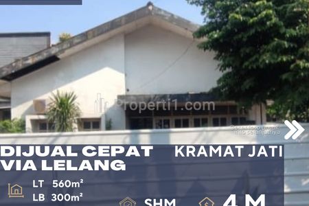 Dijual Cepat Rumah Via Lelang di Daerah Kramat Jati Jakarta Timur