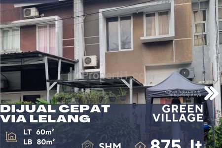 Dijual Cepat Rumah Via Lelang di Green Village Bekasi