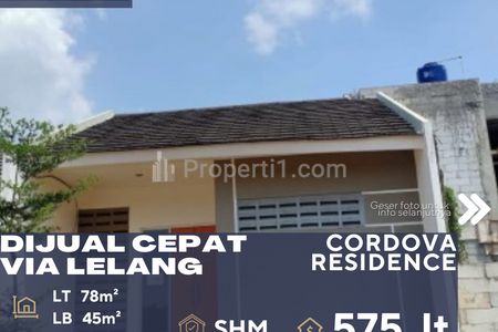 Dijual Cepat Rumah Via Lelang di Cordova Residence, Cilodong, Depok