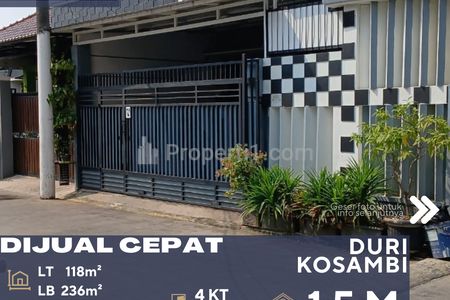 Dijual Cepat Rumah 2 Lantai di Daerah Duri Kosambi Jakarta Barat