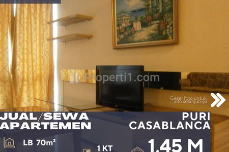 Dijual Apartemen Puri Casablanca 1 BR Furnish City View di Tebet Jakarta Selatan