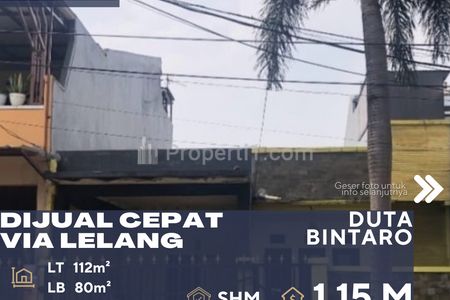 Jual Cepat Rumah Via Lelang di Duta Bintaro, Kunciran, Tangerang