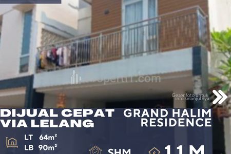 Dijual Cepat Rumah Via Lelang di Grand Halim Residence, Lubang Buaya, Jakarta Timur