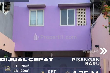 Dijual Cepat Rumah 3 Lantai Zona C4 di Daerah Matraman Jakarta Timur