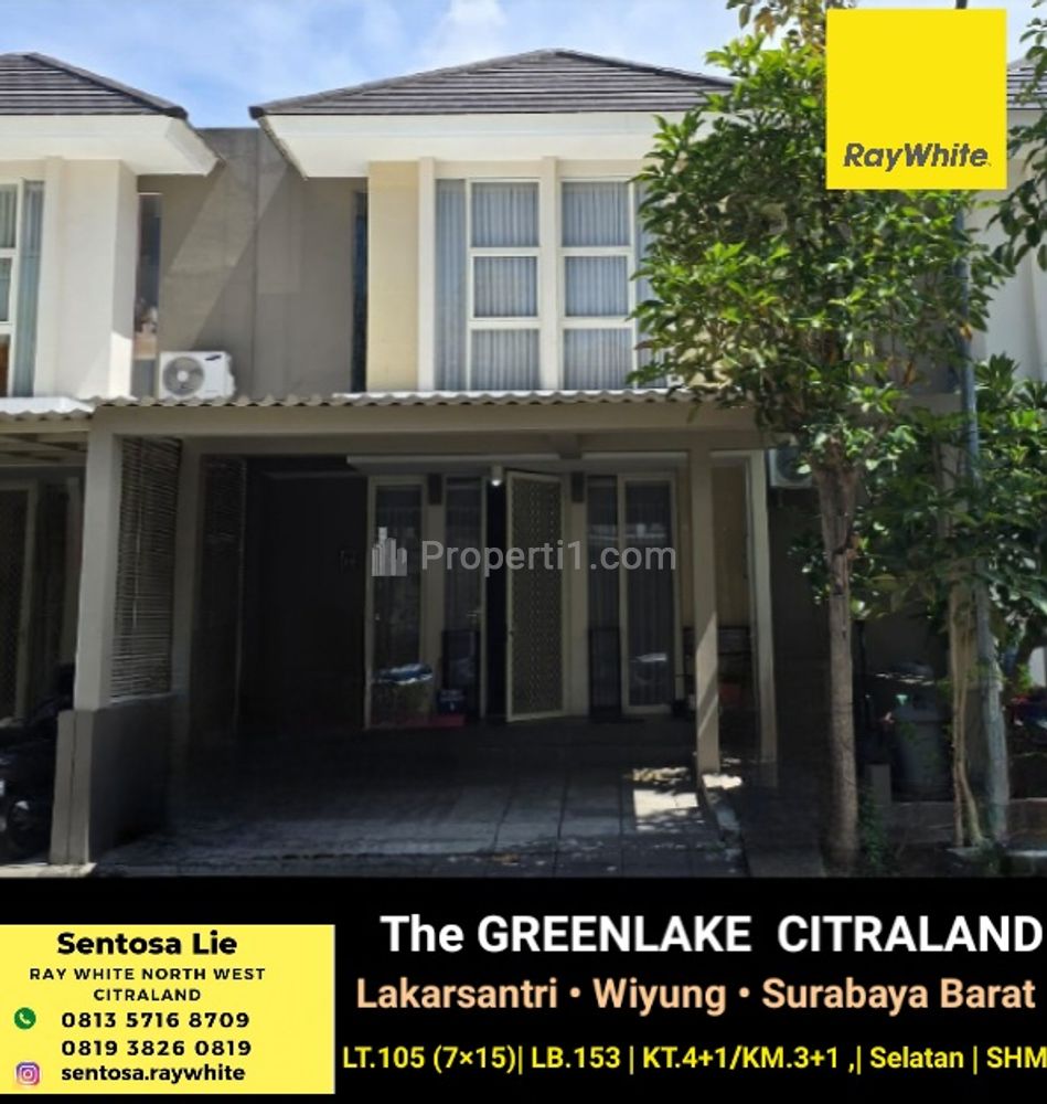 Jual Rumah Citraland Surabaya The Greenlake dekat Pakuwon Indah, Wisata Bukit Mas, Royal Residence