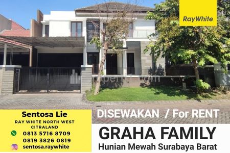 Disewakan Rumah Graha Family Surabaya SPESIAL 6+1 Kamar Tidur - LUAS 450 m2 Dekat National Hospital, Pakuwon Mall, Bukit Darmo Golf, Citraland