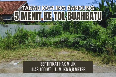 Jual Tanah Kavling Rumah Dekat Tol Buahbatu Bandung SHM