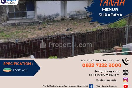 Jual Tanah 1500m2 di Jalan Menur Surabaya Pusat