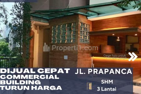 Dijual Gedung Komersial Lokasi Strategis Baru Renov di Jl. Prapanca, Kebayoran Baru, Jakarta Selatan