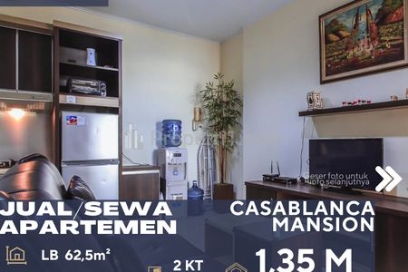 Dijual Apartemen Casablanca Mansion 2BR Full Furnished City View di Daerah Tebet