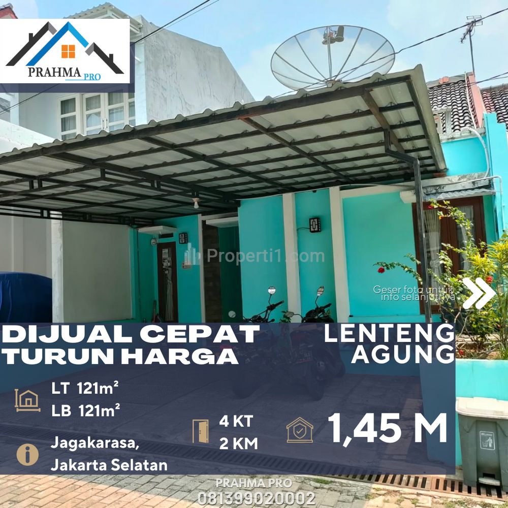 Dijual Rumah Dalam Cluster Lokasi Strategis di Lenteng Agung, Jakarta Selatan