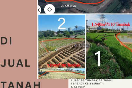 Jual Tanah Sawah Produktif (Samping Kali Irigasi) di Desa Hegarmanah Jatinangor Sumedang