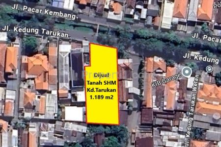 Jual Tanah Kedung Tarukan Lebar 19 Meter Double Way Surabaya Timur