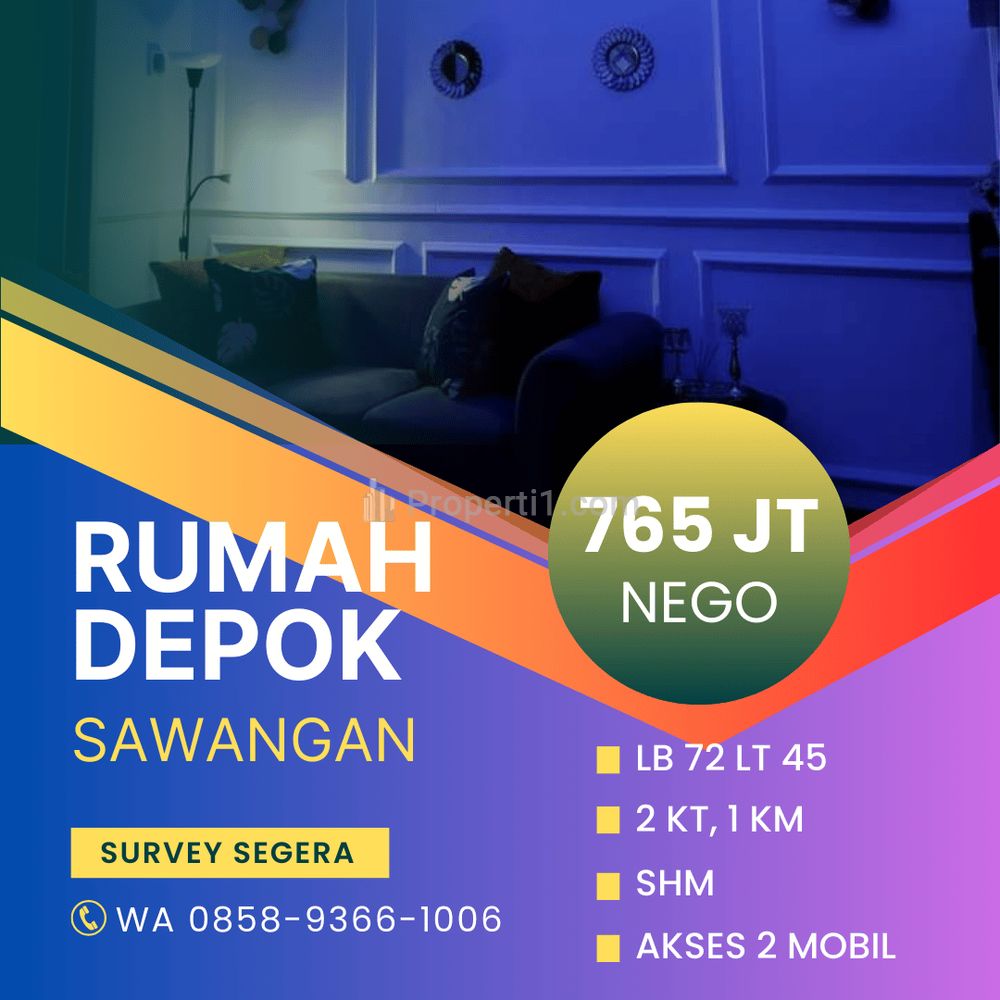 Jual Rumah di Depok Sawangan Pondok Petir Minimalis Modern Dekat ke Unpam