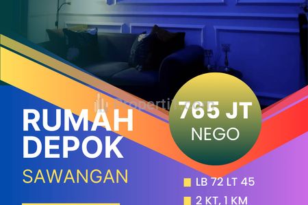 Jual Rumah di Depok Sawangan Pondok Petir Minimalis Modern Dekat ke Unpam