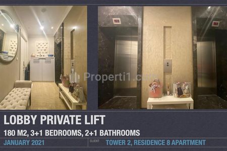 Sewa Apartemen Residence 8 at Senopati, Full Furnished, 3+1 BR, Tower 2, Dekat SCBD, Senayan, Kebayoran Baru, Jakarta Selatan