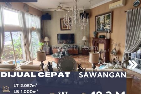 Dijual Rumah Mewah Modern American Classic Seperti Villa Berikut Cafe Masih Beroperasi di Sawangan Depok